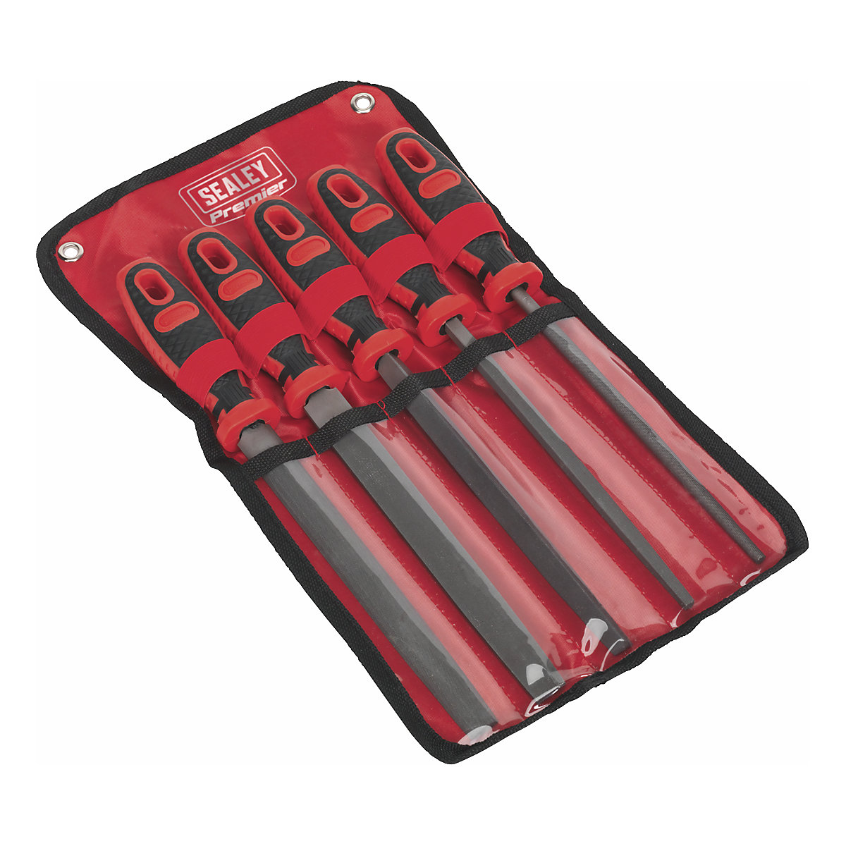 Sealey Smooth Cut Engineer’s File Set | 200mm | 5pc (Product illustration 2)-1