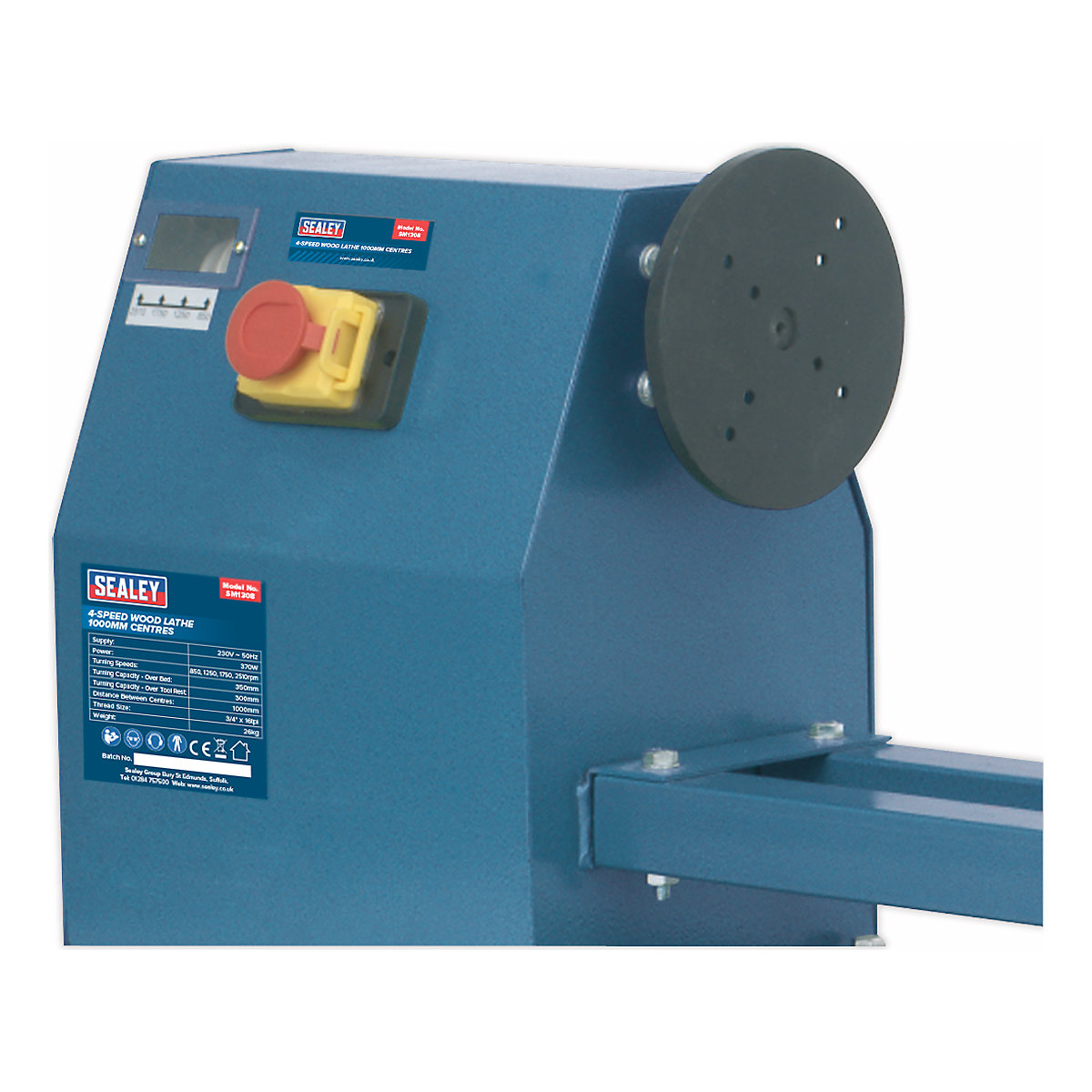 Sealey Wood Lathe | 1000mm (Product illustration 2)-1