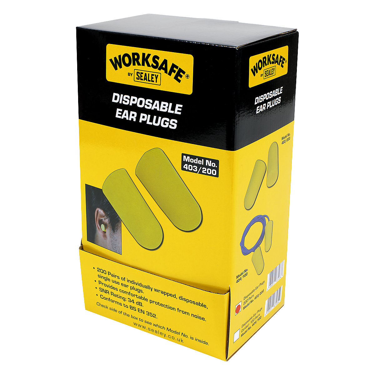 Worksafe® Disposable Ear Plugs | 100 or 200 Pairs (Product illustration 4)-3