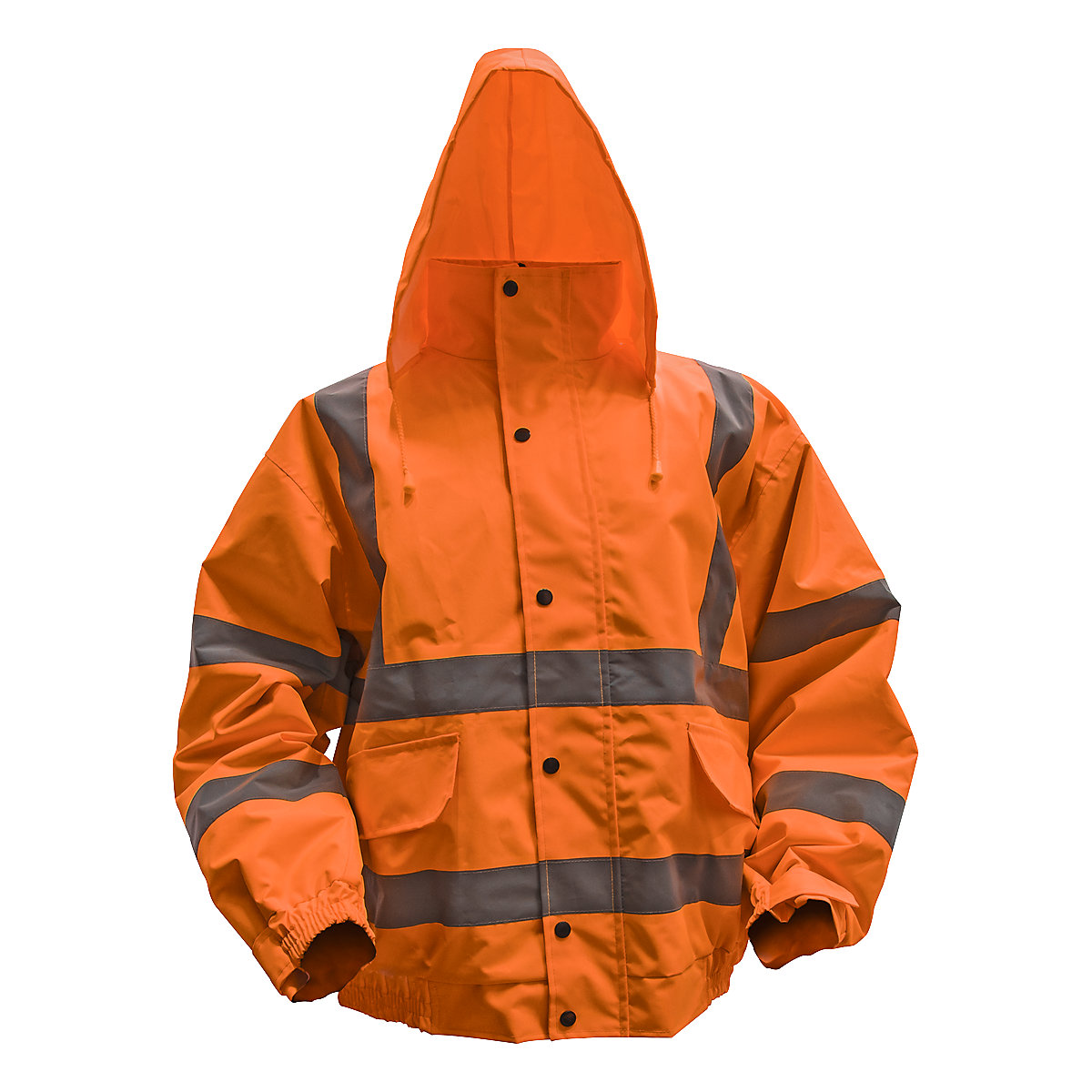 Worksafe® Hi-Vis Jacket with Quilted Lining, Elasticated Waist & Cuffs | Yellow or Orange (Product illustration 4)-3
