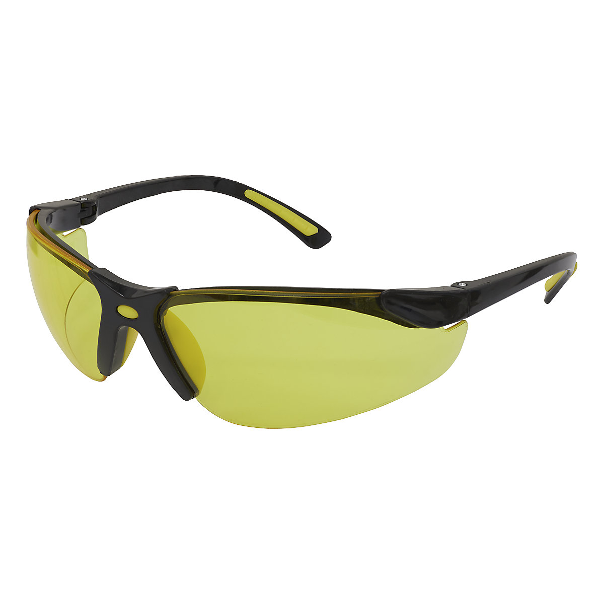 Worksafe® Zante Style Amber Lens Safety Glasses with Flexi Arms (Product illustration 2)-1