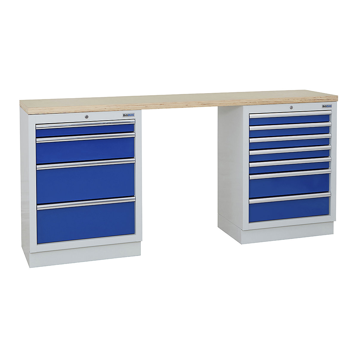 BiGDUG | 2041mm Wide Workbench | 2 Cabinet