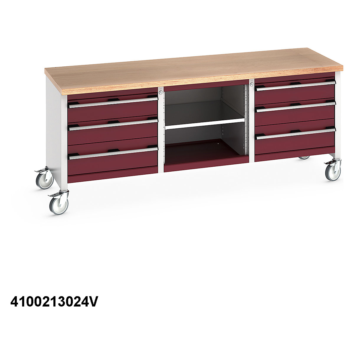 Bott Cubio Mobile Storage Bench | 2000 Wide (Product illustration 11)-10
