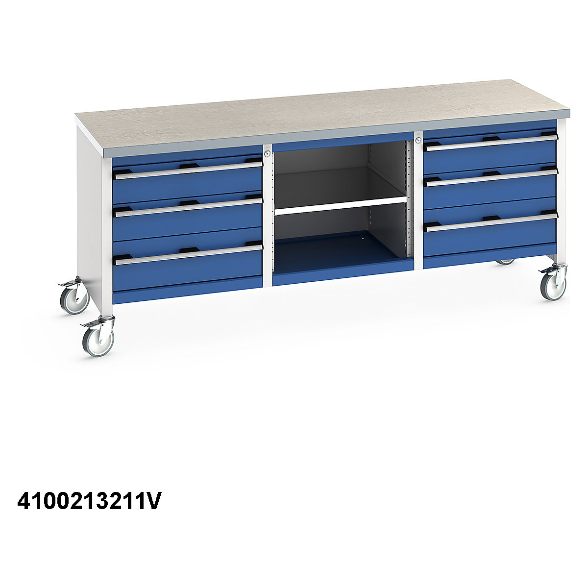 Bott Cubio Mobile Storage Bench | 2000 Wide (Product illustration 12)-11