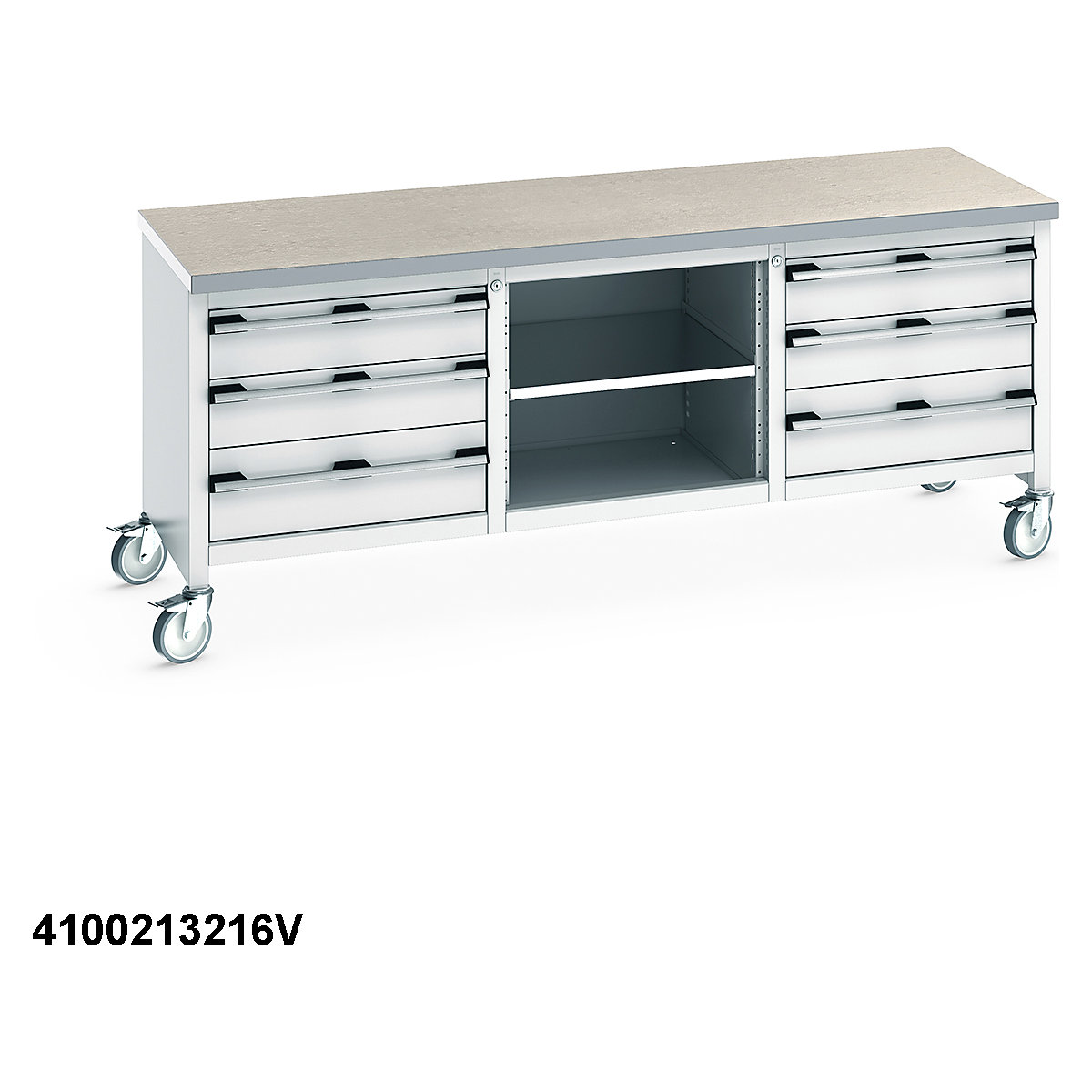 Bott Cubio Mobile Storage Bench | 2000 Wide (Product illustration 13)-12
