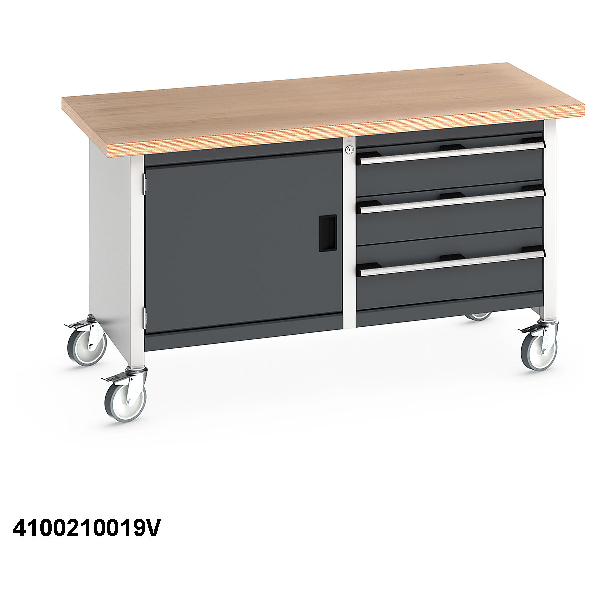 Bott Cubio Mobile Storage Benches | 1500 Wide (Product illustration 10)-9
