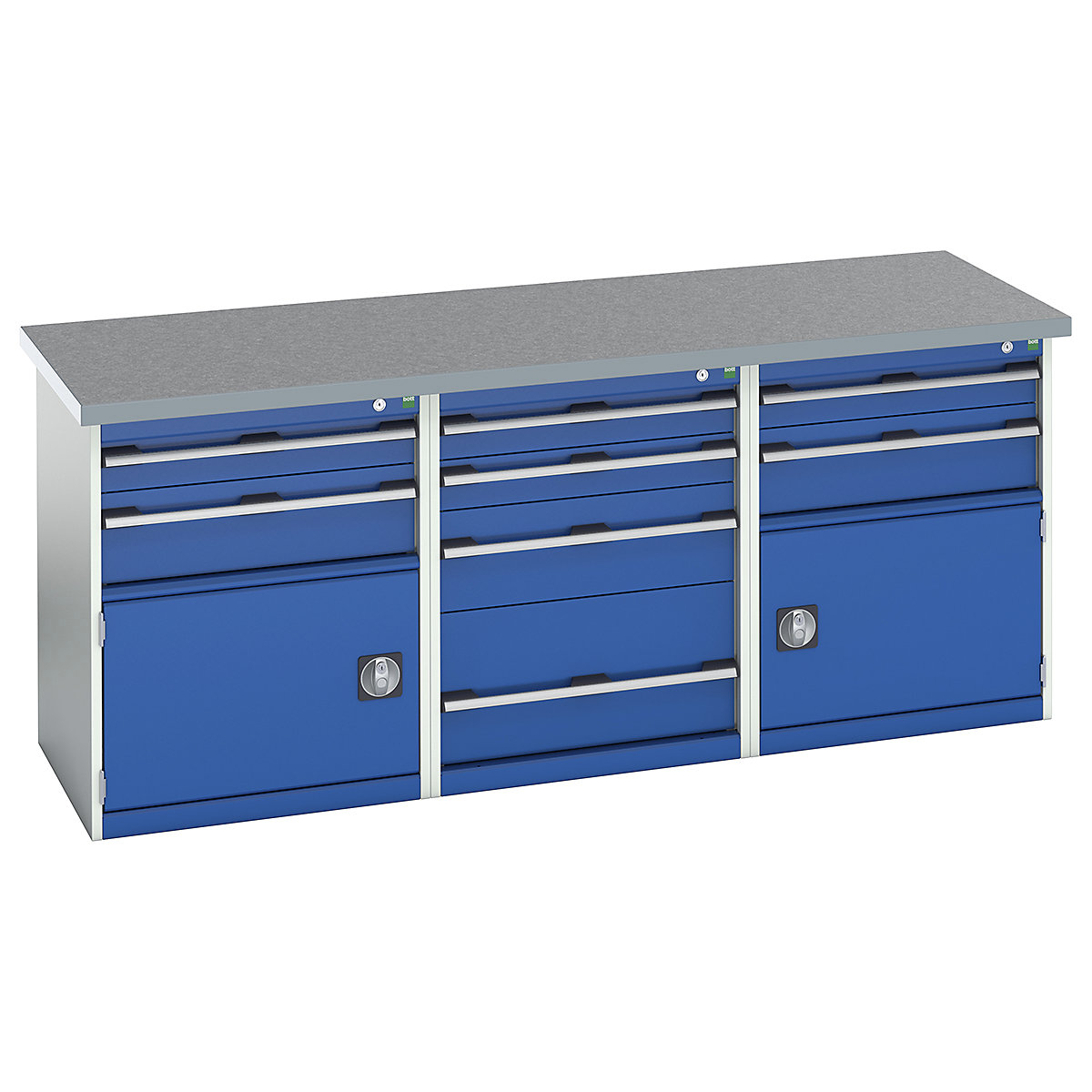 Bott Cubio Pedestal Island Benches | 2000 Wide