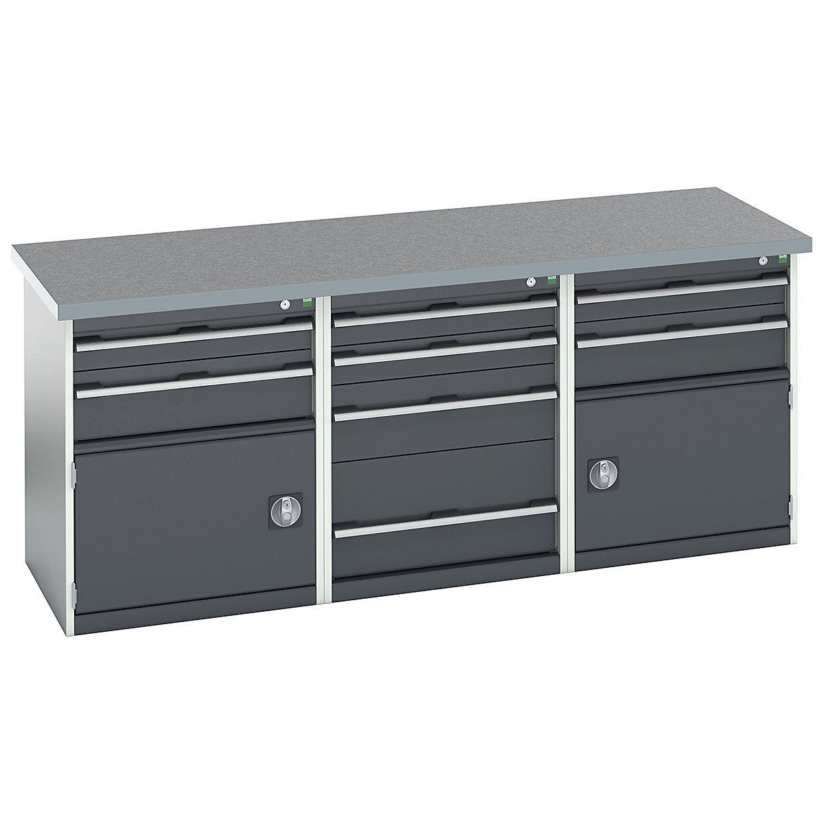 Bott Cubio Pedestal Island Benches | 2000 Wide