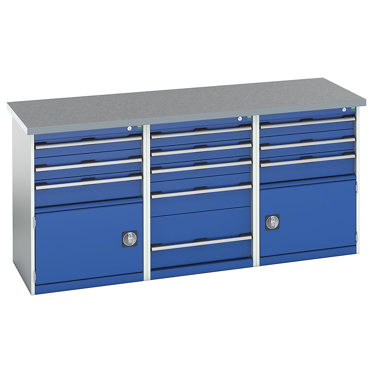 Bott Cubio Pedestal Island Benches | 2000 Wide