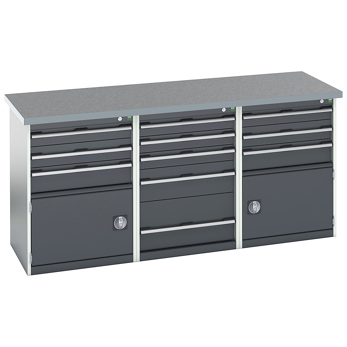 Bott Cubio Pedestal Island Benches | 2000 Wide