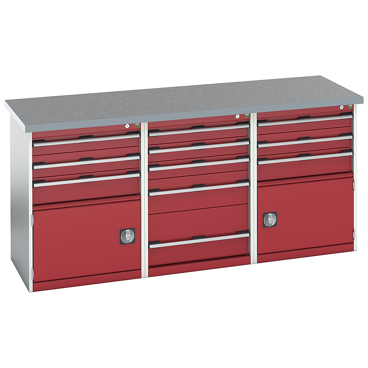 Bott Cubio Pedestal Island Benches | 2000 Wide