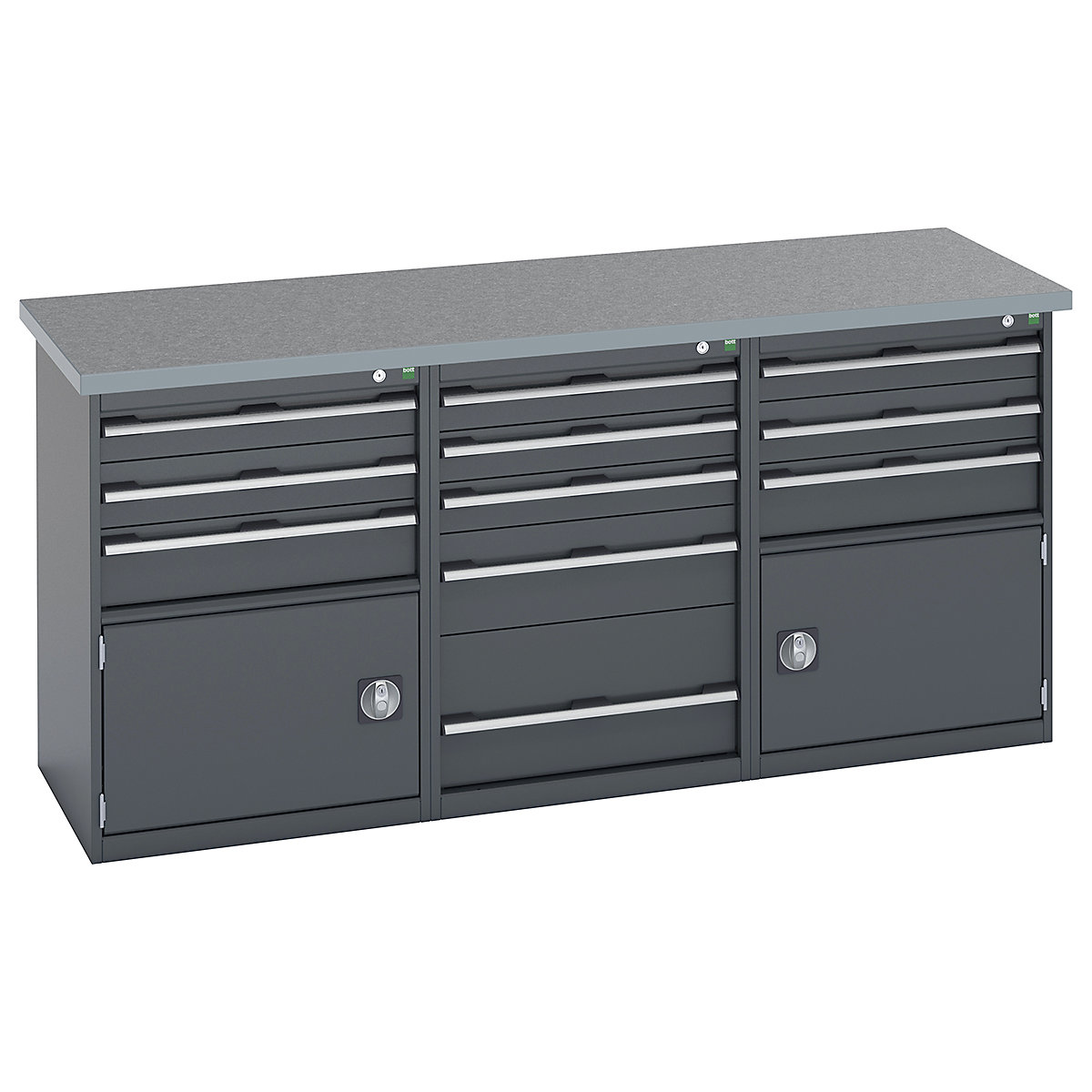 Bott Cubio Pedestal Island Benches | 2000 Wide