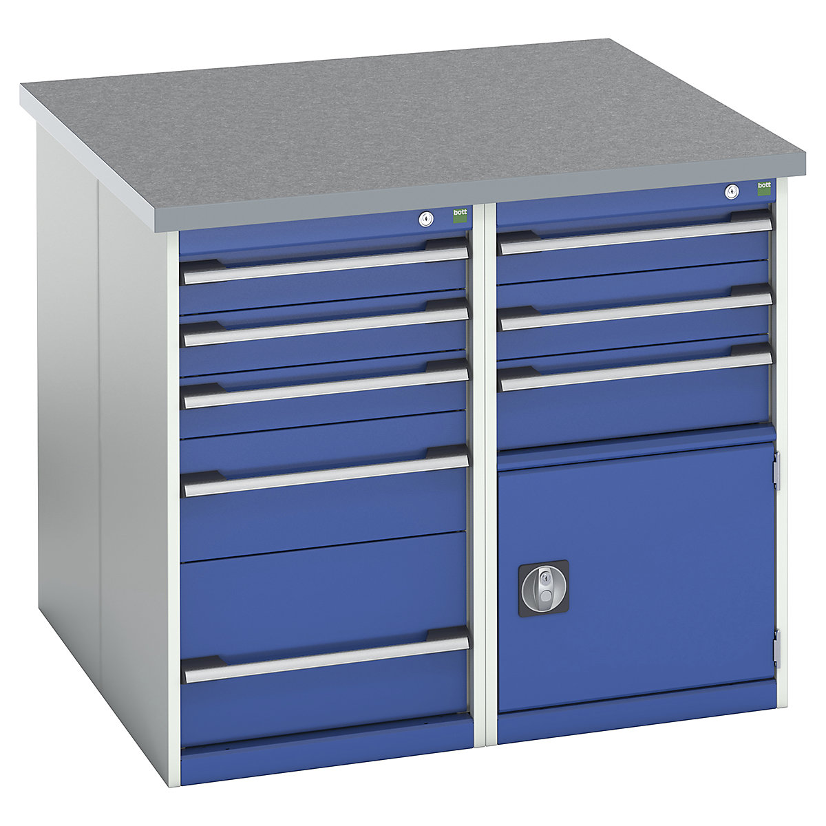 Bott Cubio Pedestal Island Benches | Square