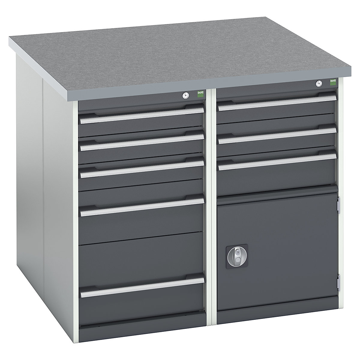 Bott Cubio Pedestal Island Benches | Square
