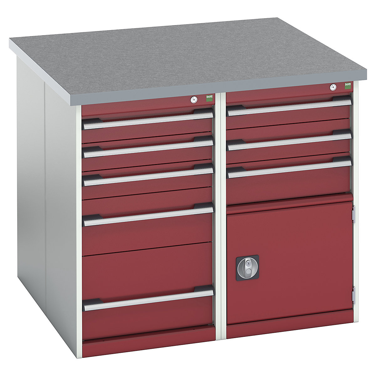 Bott Cubio Pedestal Island Benches | Square