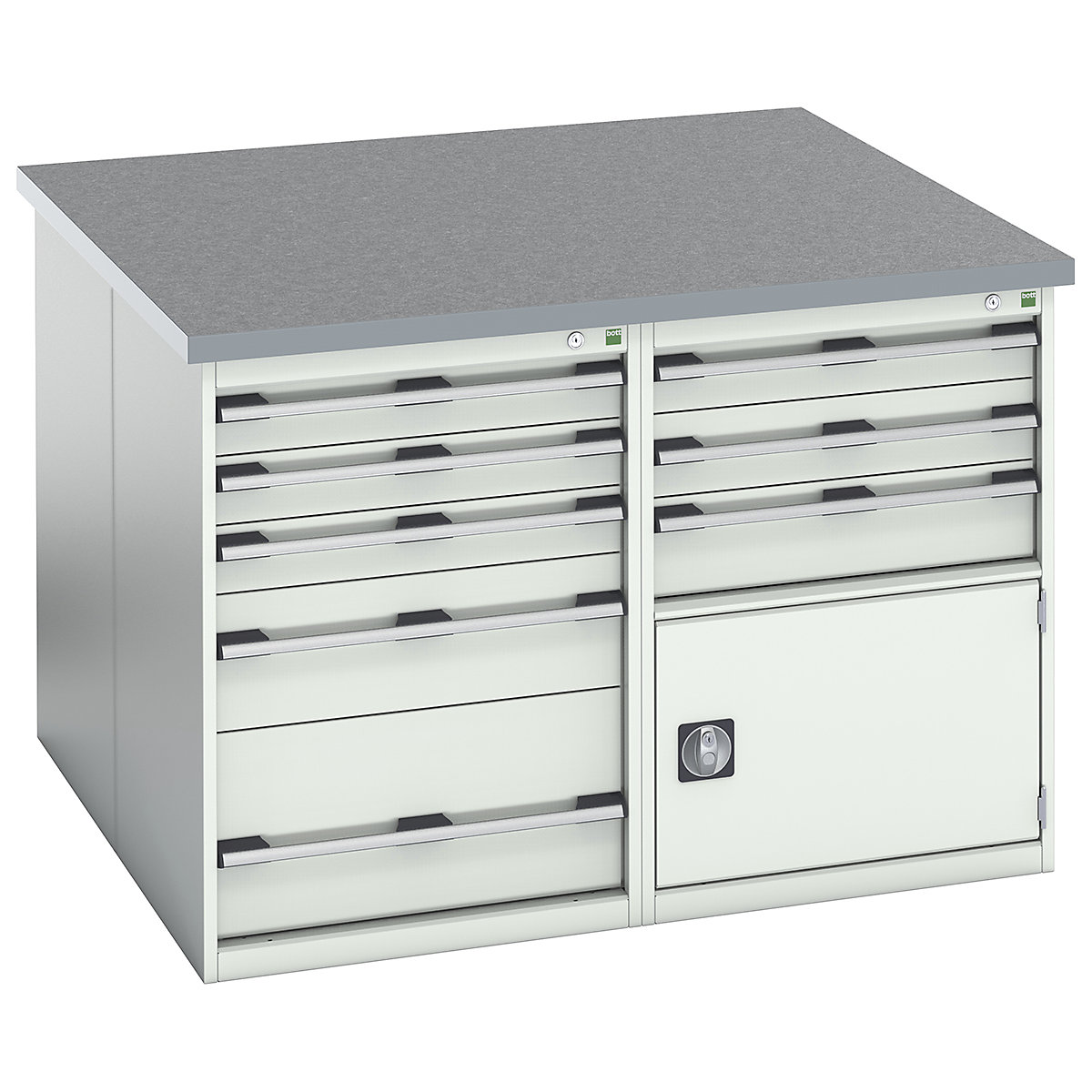 Bott Cubio Pedestal Island Benches | Square