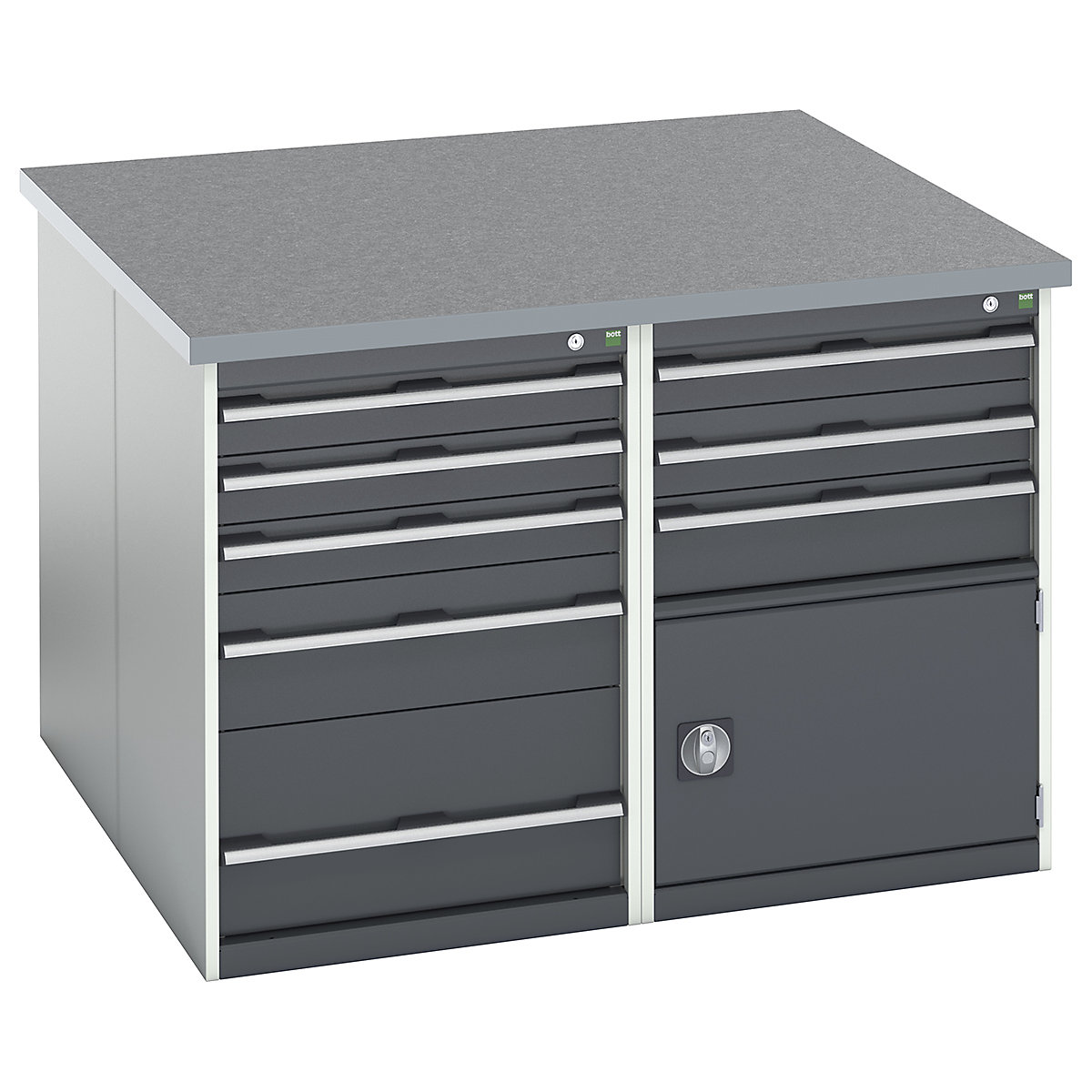 Bott Cubio Pedestal Island Benches | Square
