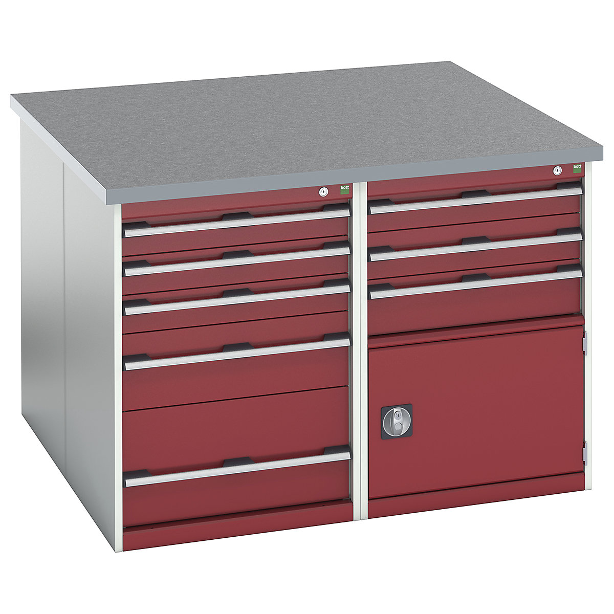 Bott Cubio Pedestal Island Benches | Square