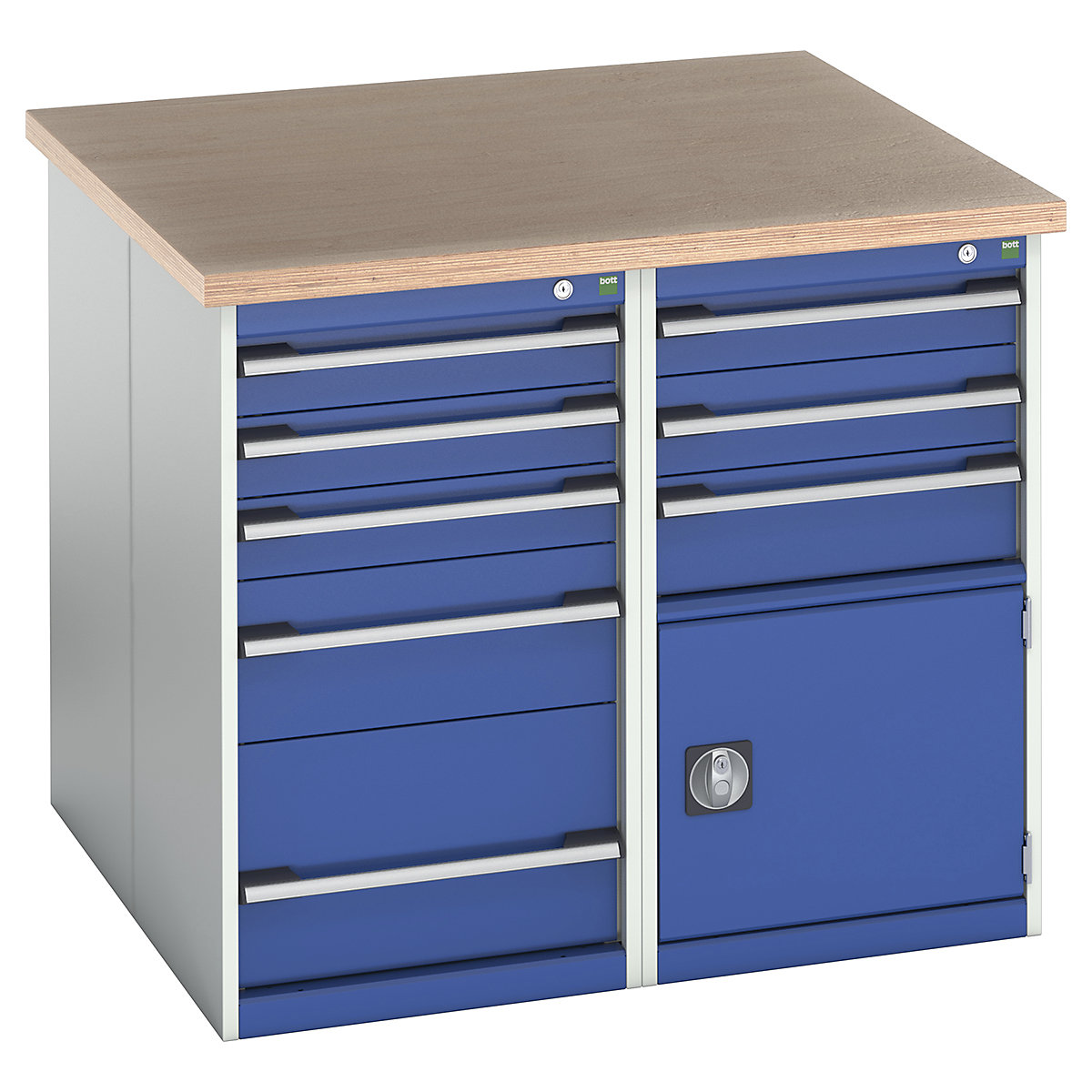 Bott Cubio Pedestal Island Benches | Square