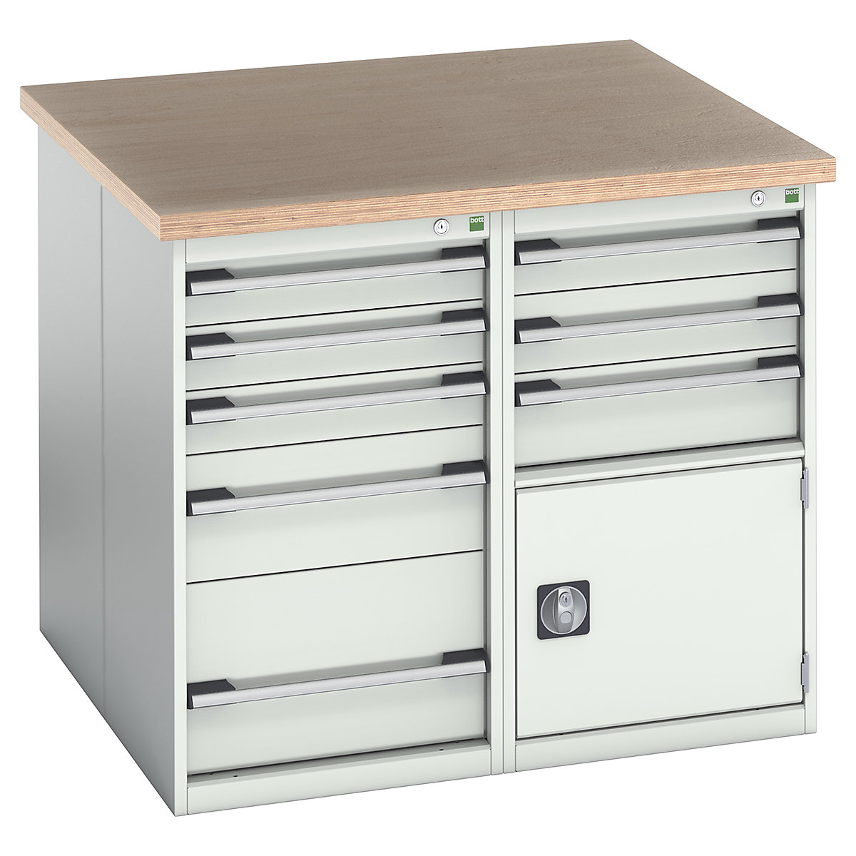 Bott Cubio Pedestal Island Benches | Square