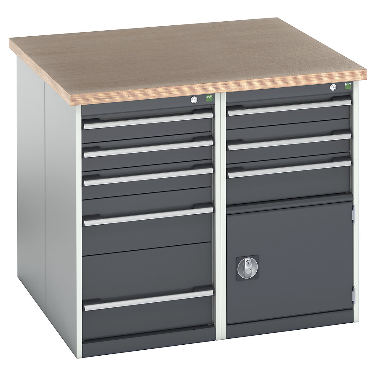Bott Cubio Pedestal Island Benches | Square