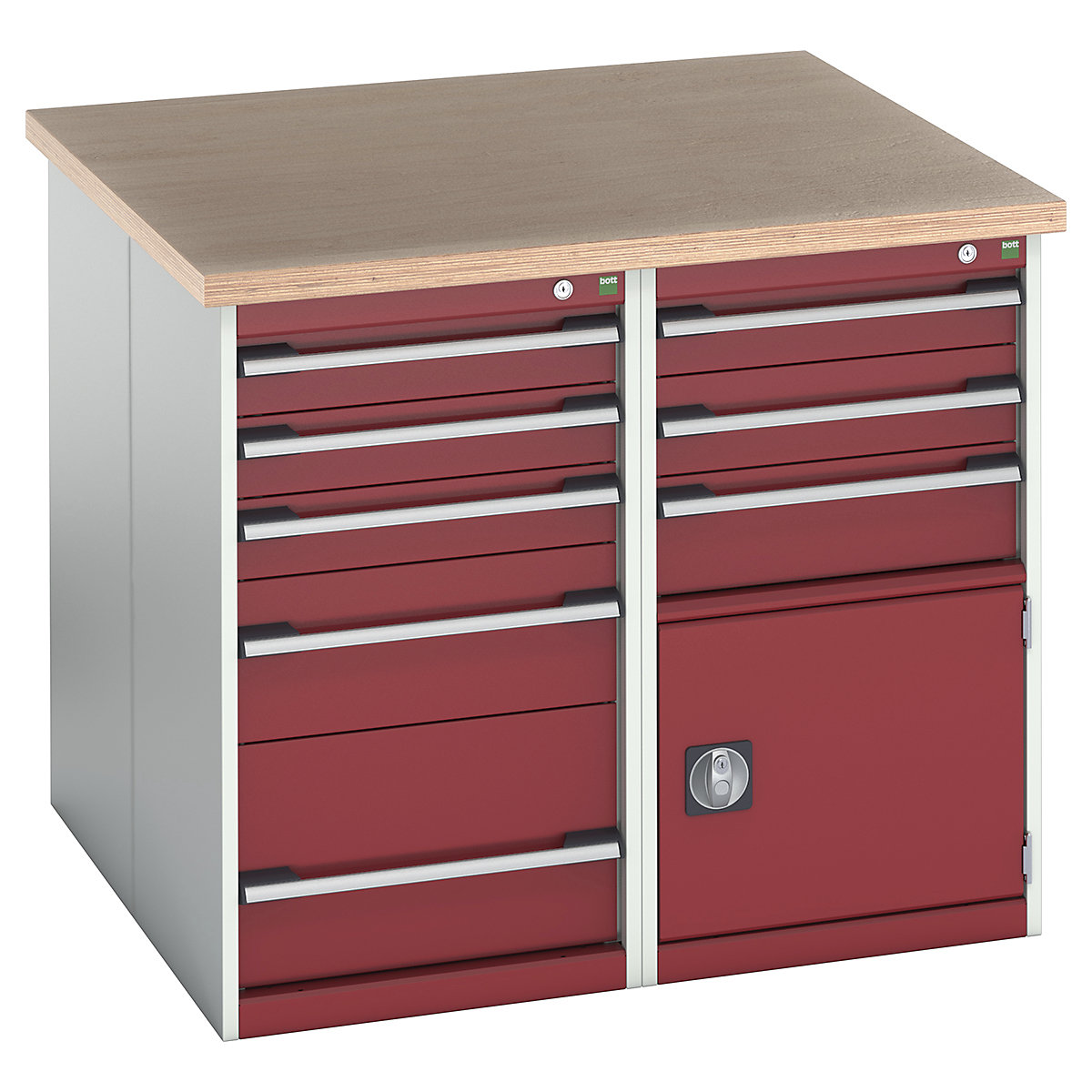 Bott Cubio Pedestal Island Benches | Square