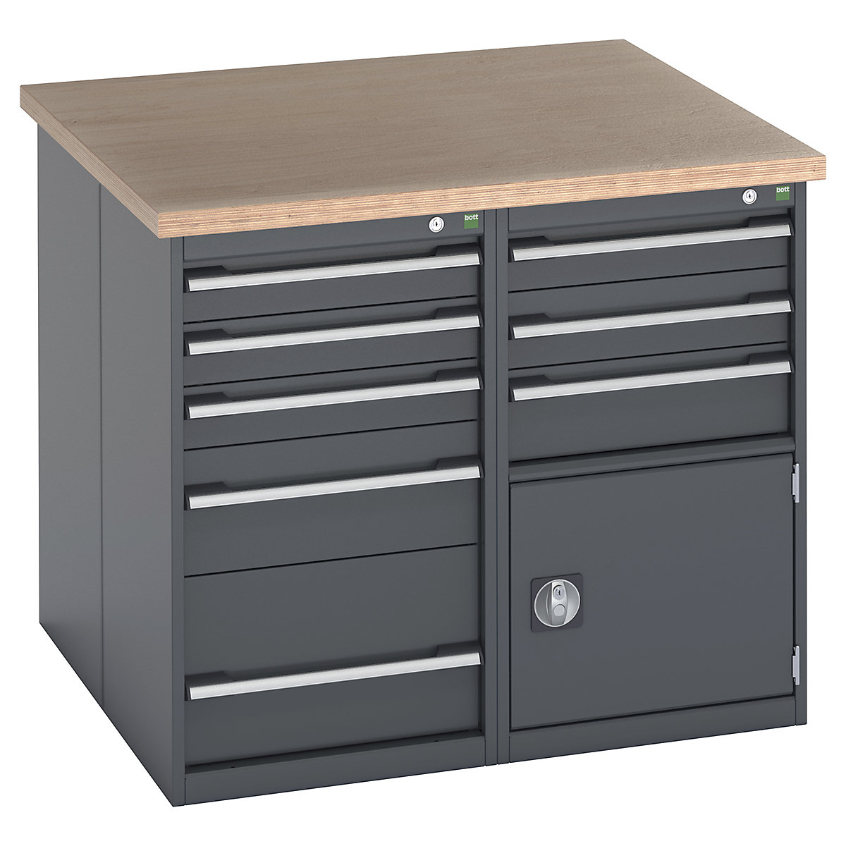 Bott Cubio Pedestal Island Benches | Square