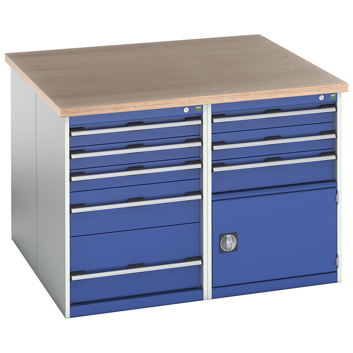 Bott Cubio Pedestal Island Benches | Square