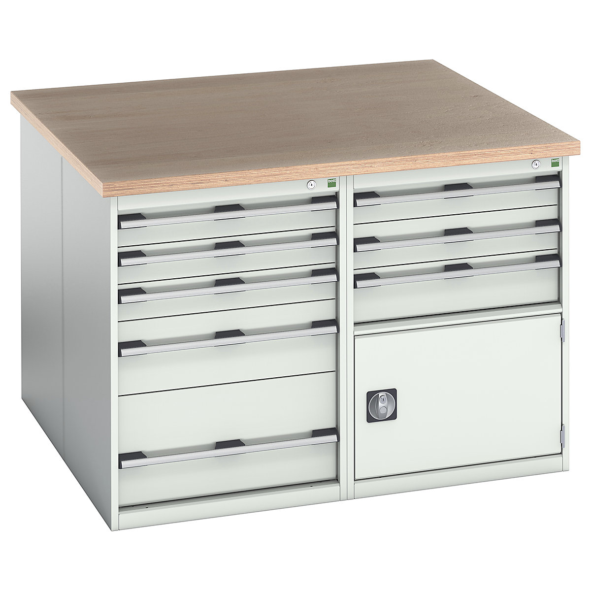 Bott Cubio Pedestal Island Benches | Square