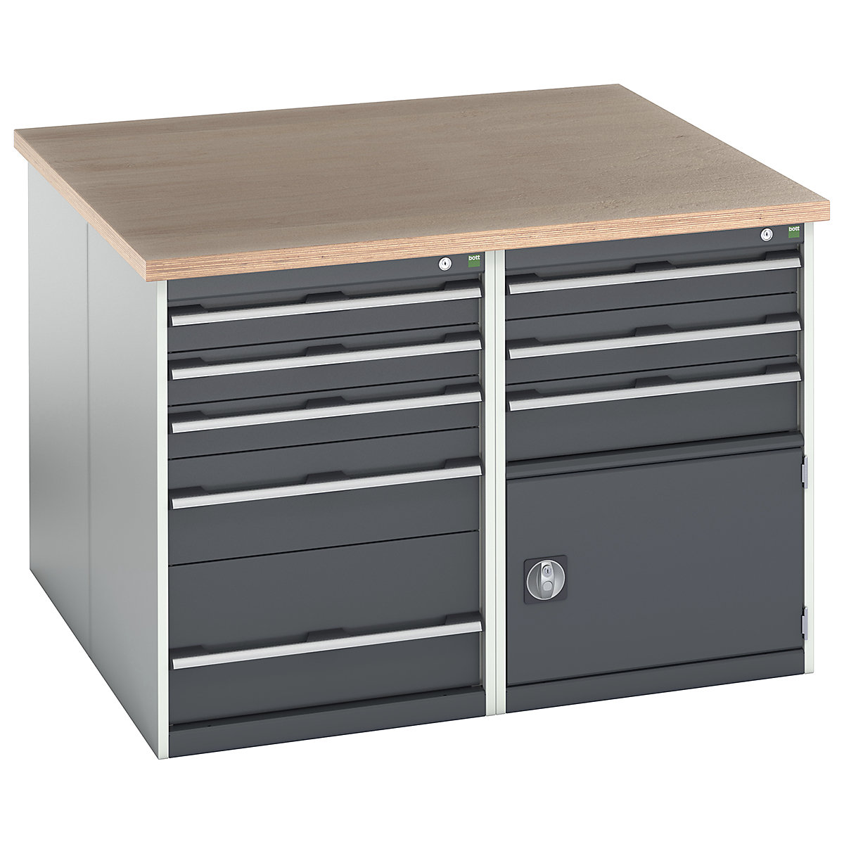 Bott Cubio Pedestal Island Benches | Square
