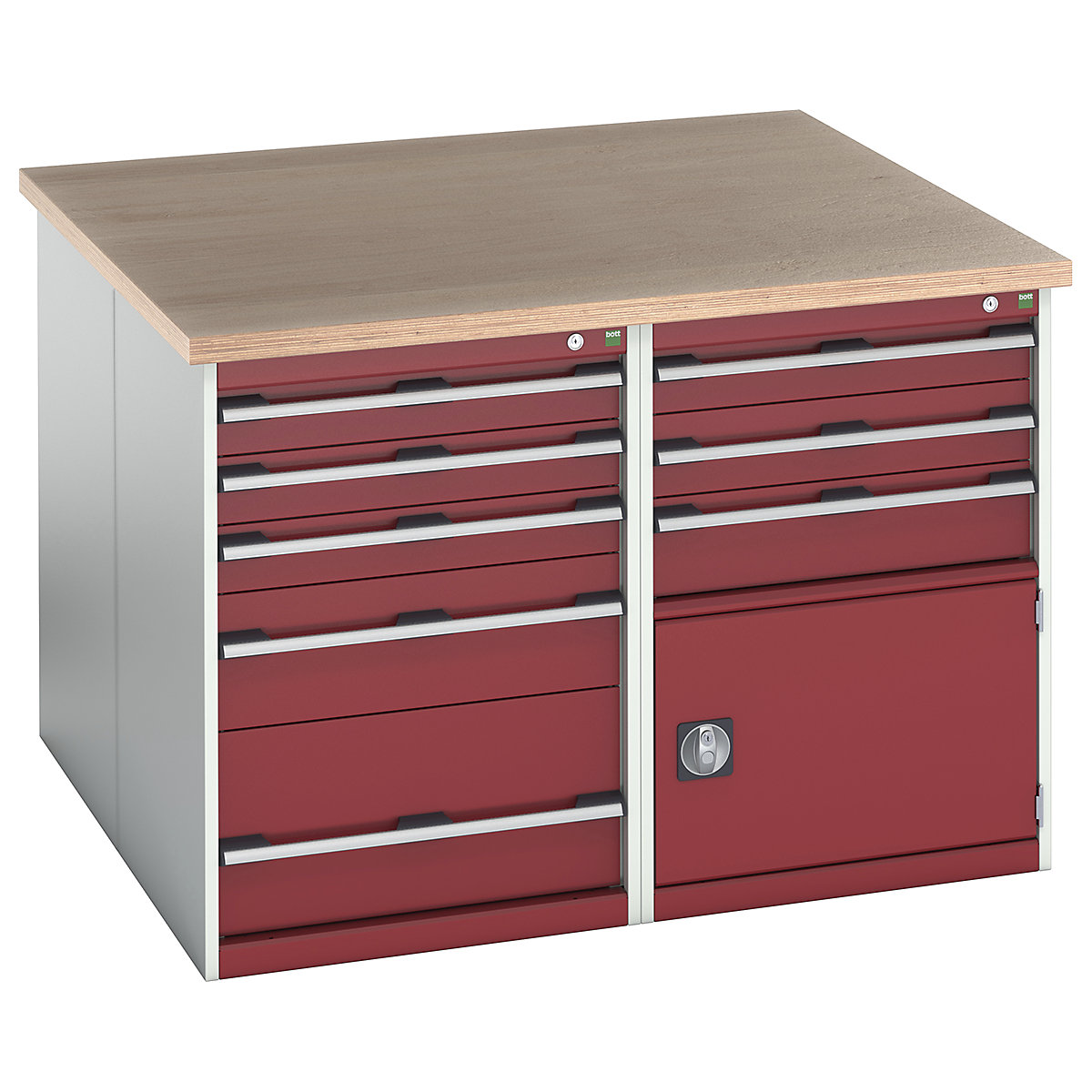 Bott Cubio Pedestal Island Benches | Square