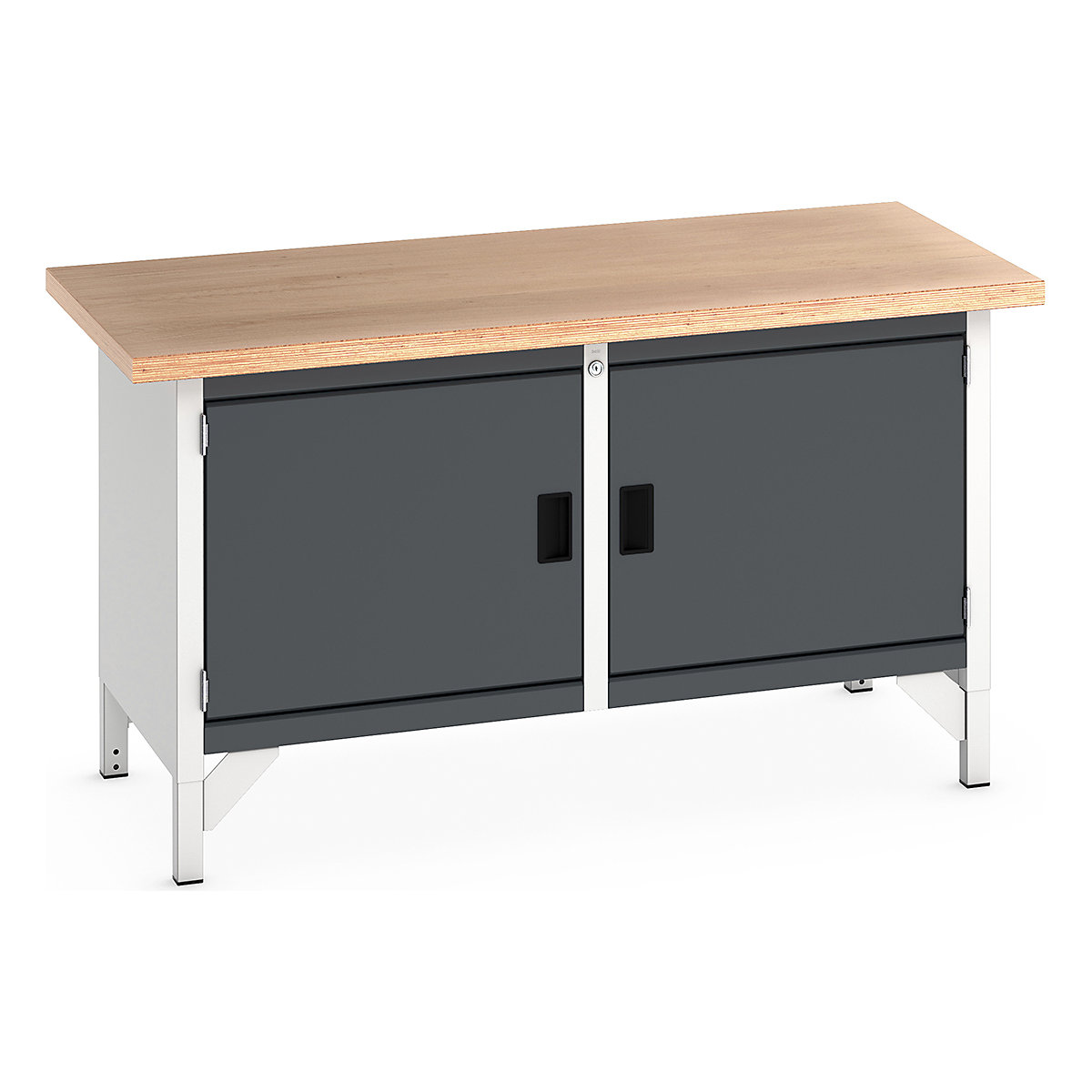 Bott Cubio Storage Bench | 1500 Wide, Bott Cubio Storage Bench | 1500 Wide, Bott Cubio Storage Bench | 840h x 1500w x 750d mm | 2x 500 Cupboards | Anthracite Grey | MPX Worktop-11