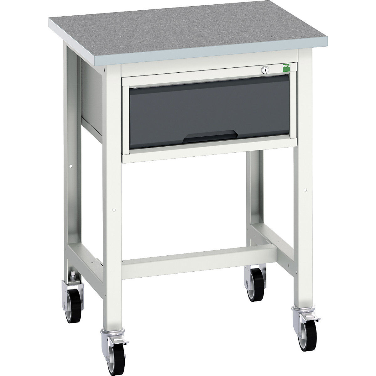 Bott Verso Mobile Workstands, Bott Verso Mobile Workstands, Bott Verso Mobile Workstand | 1 Drawer | 930h x 700w x 600d mm | Anthracite Grey | Lino Worktop | 300kg UDL-4