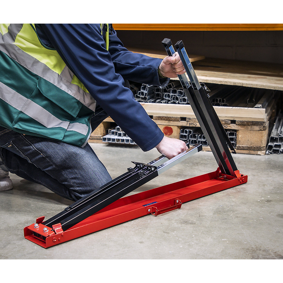 Sealey Fold Down Trestle with Adjustable Legs | Pair (Product illustration 2)-1