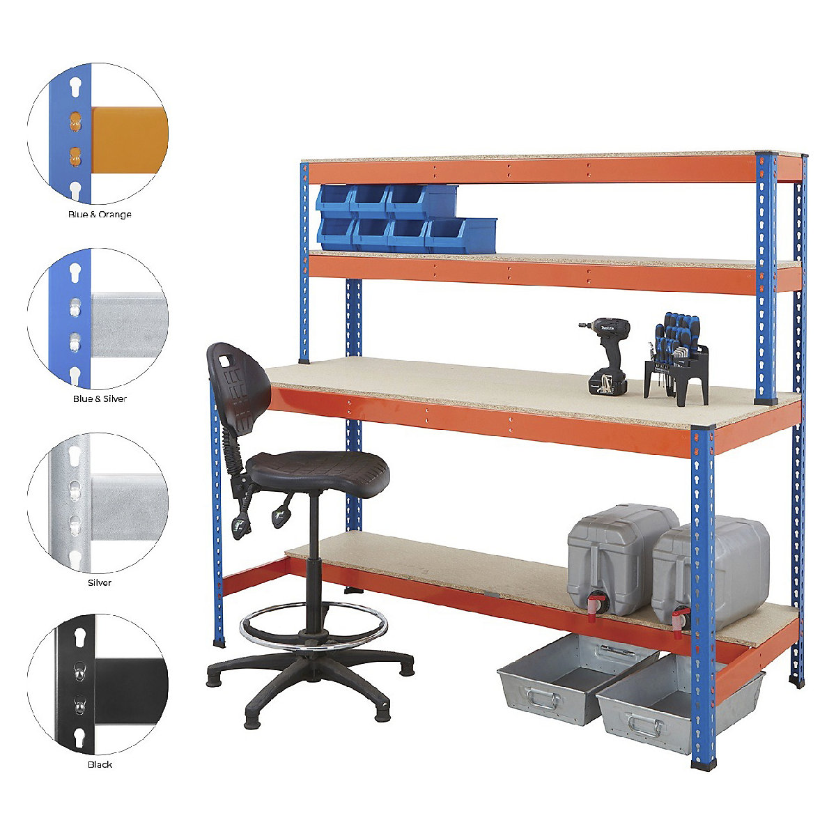 BiG400 Blue & Orange Workstations
