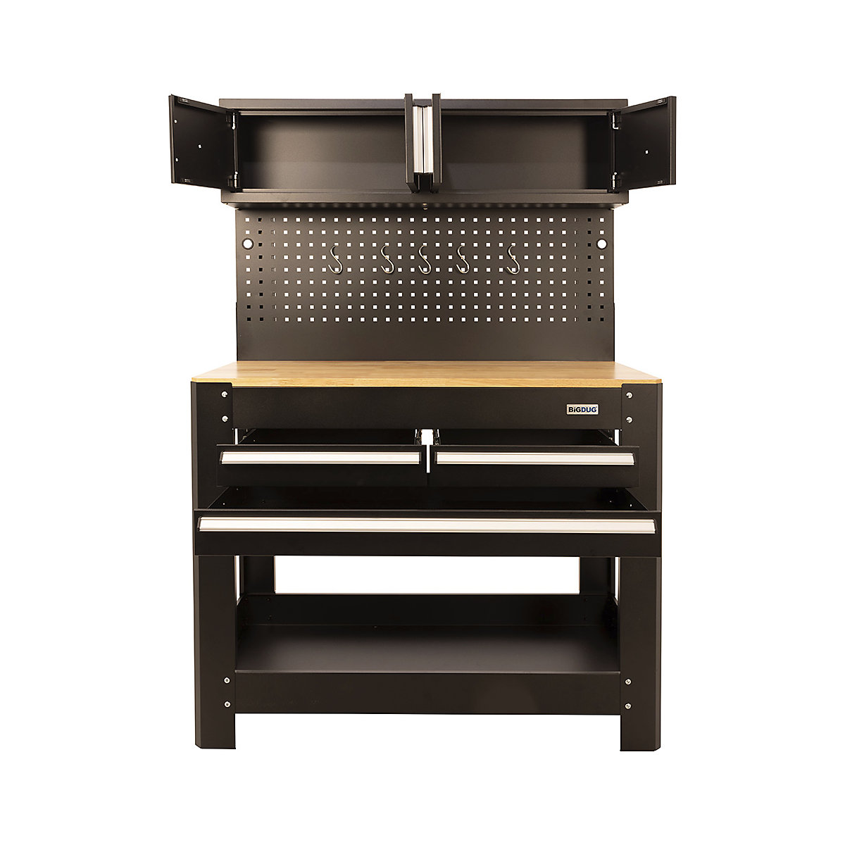 BiGDUG Pro Workbench with Tool Panel & Top Cabinets (Product illustration 3)-2