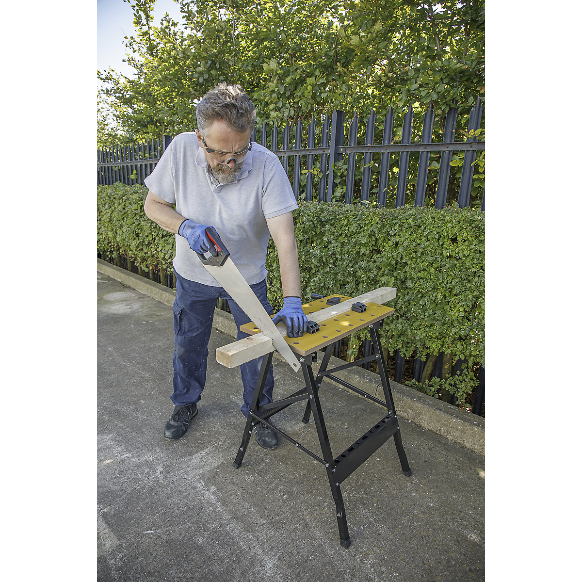 Sealey Folding Workbench | 235mm Clamp Capacity (Product illustration 3)-2