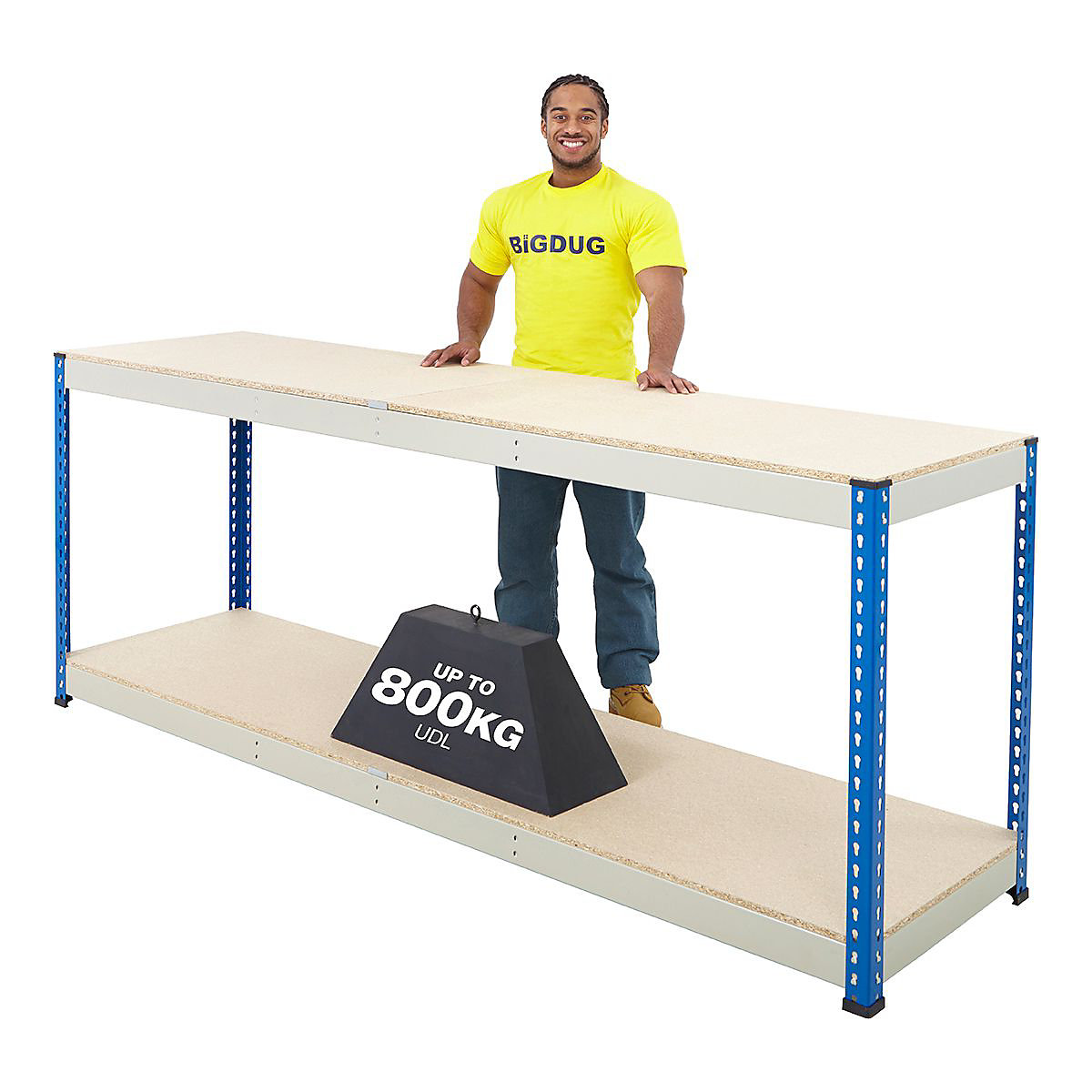BiG800 Heavy Duty Workbench | Blue & Grey