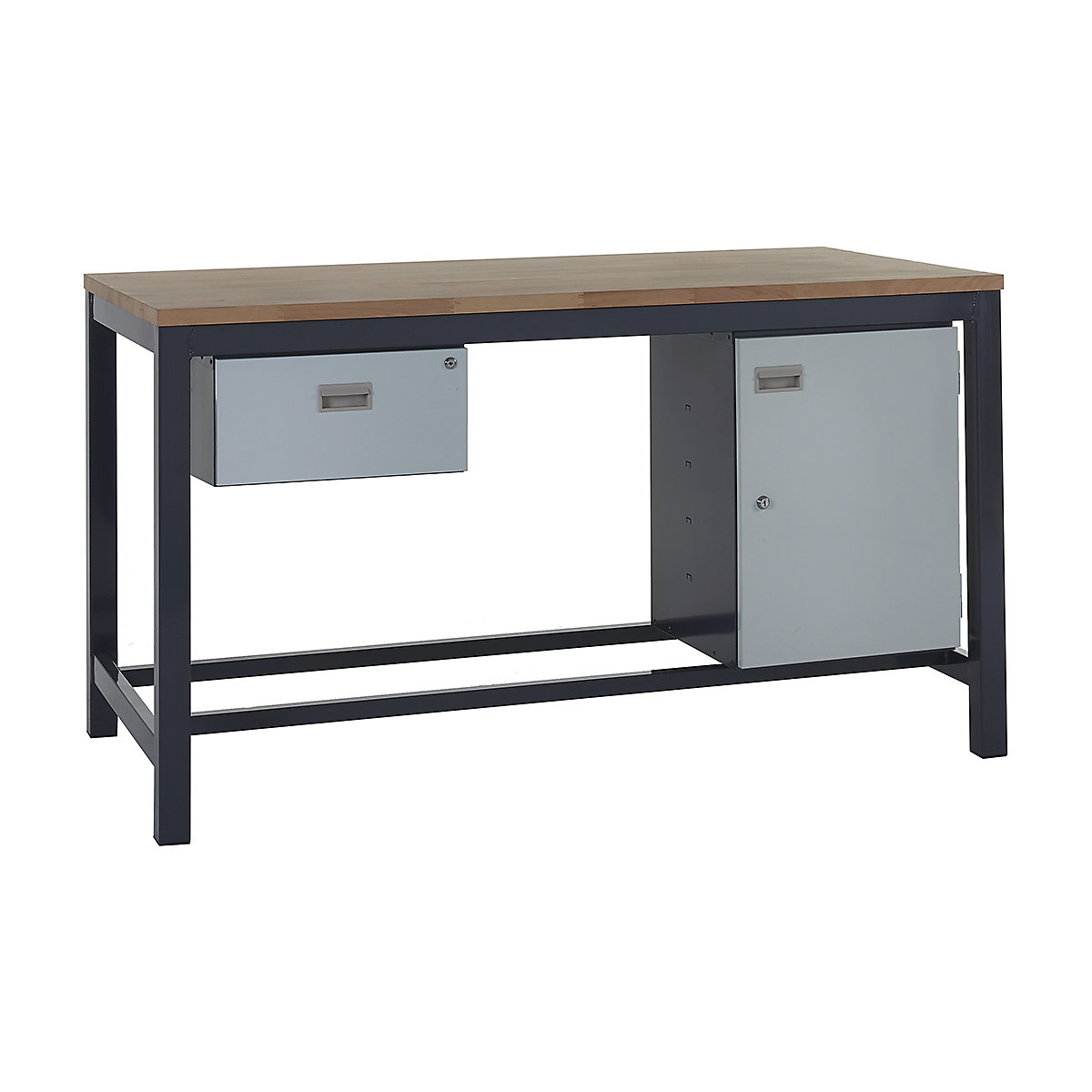 Mercian Heavy Duty Workbench Kits, Mercian Heavy Duty Workbench Kits, Mercian Heavy Duty Workbench Kit 1 | 840h x 1200w x 750d mm | Beech Worktop | Single Drawer | Storage Cupboard-7