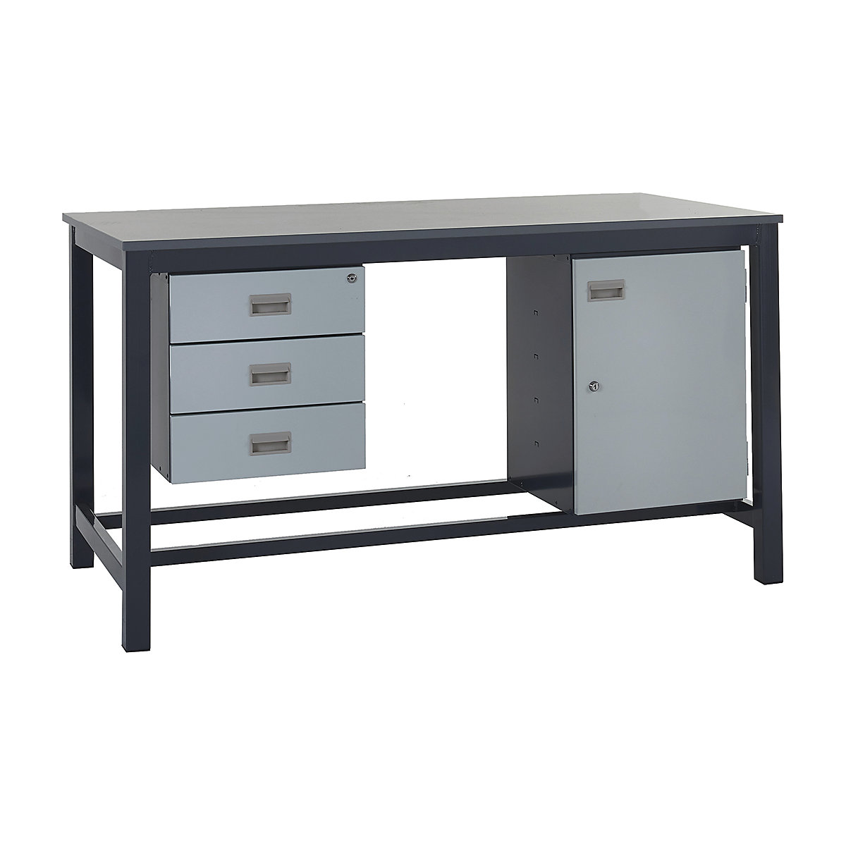 Mercian Heavy Duty Workbench Kits, Mercian Heavy Duty Workbench Kits, Mercian Heavy Duty Workbench Kit 2 | 840h x 1200w x 750d mm | Laminate Worktop | Triple Drawer | Storage Cupboard-2
