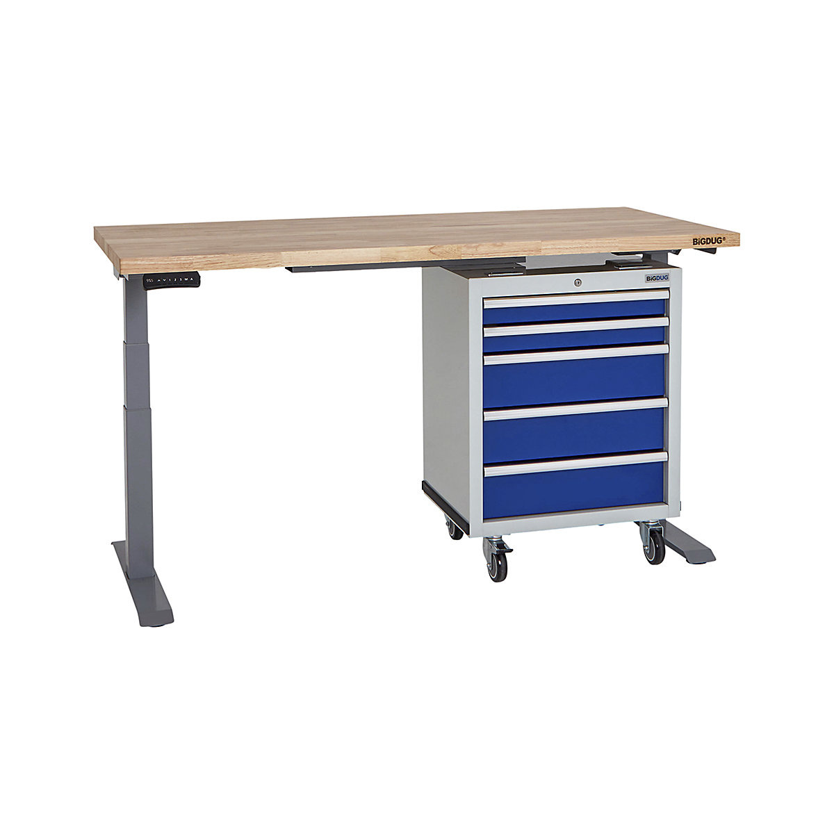 BiGDUG Electric Height Adjustable Storage Workbenches