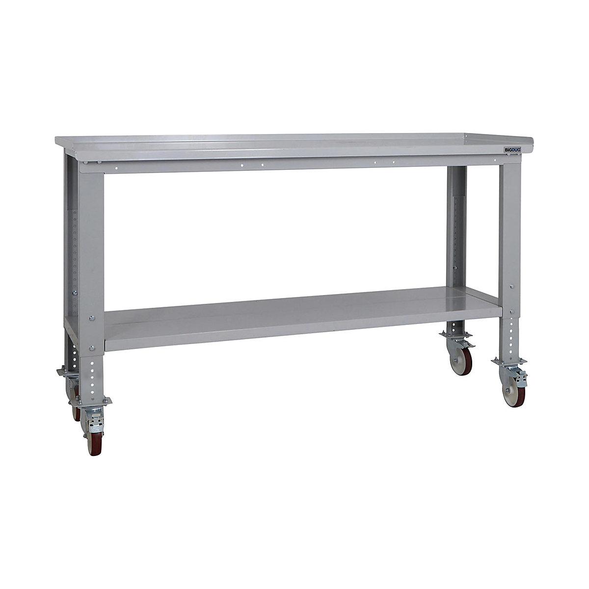 BiGDUG Heavy Duty Height Adjustable Mobile Workbench | 860-1280h x ...