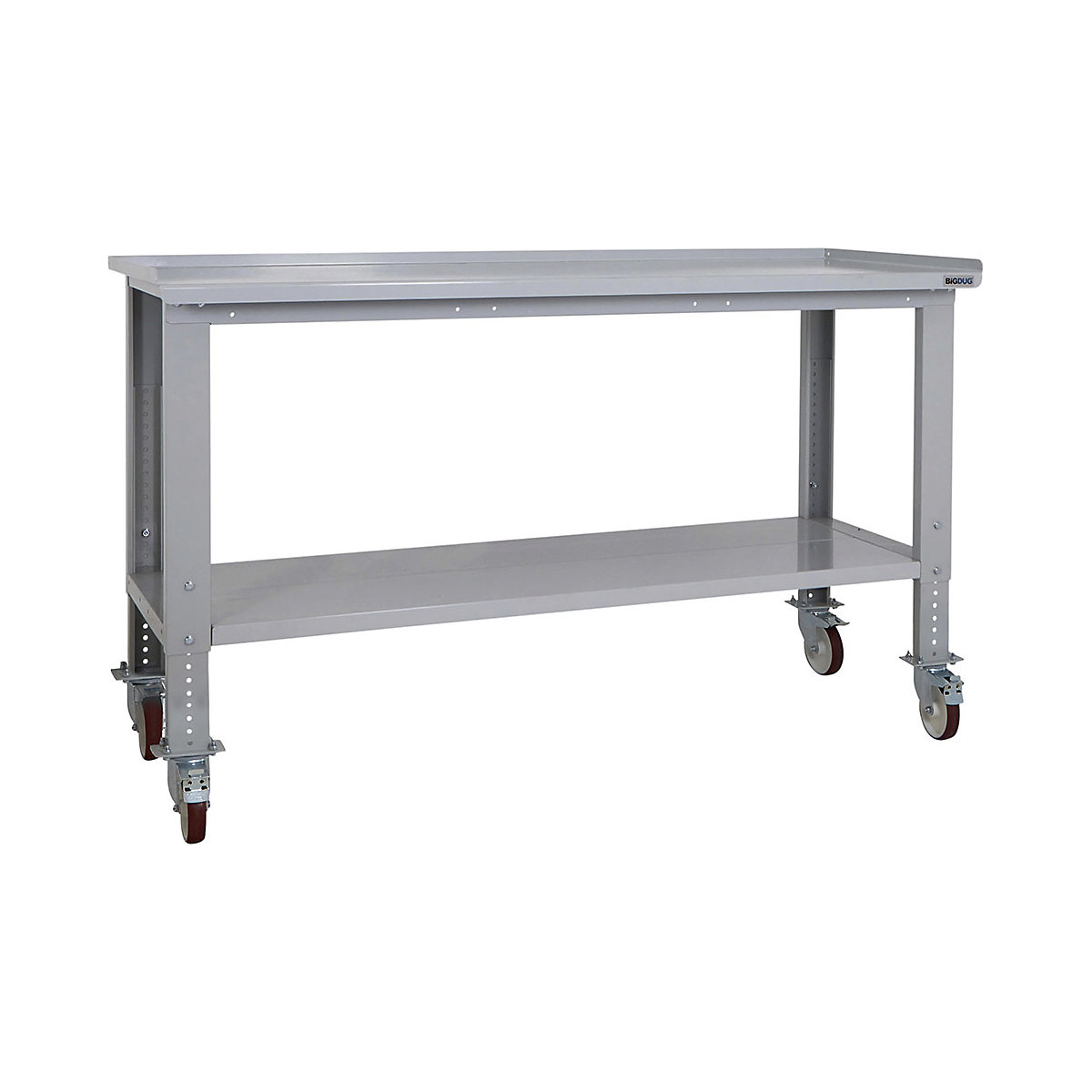 BiGDUG Heavy Duty Height Adjustable Mobile Workbench | 860-1280h x ...