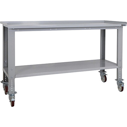 BiGDUG Heavy Duty Height Adjustable Mobile Workbench | 860-1280h x ...