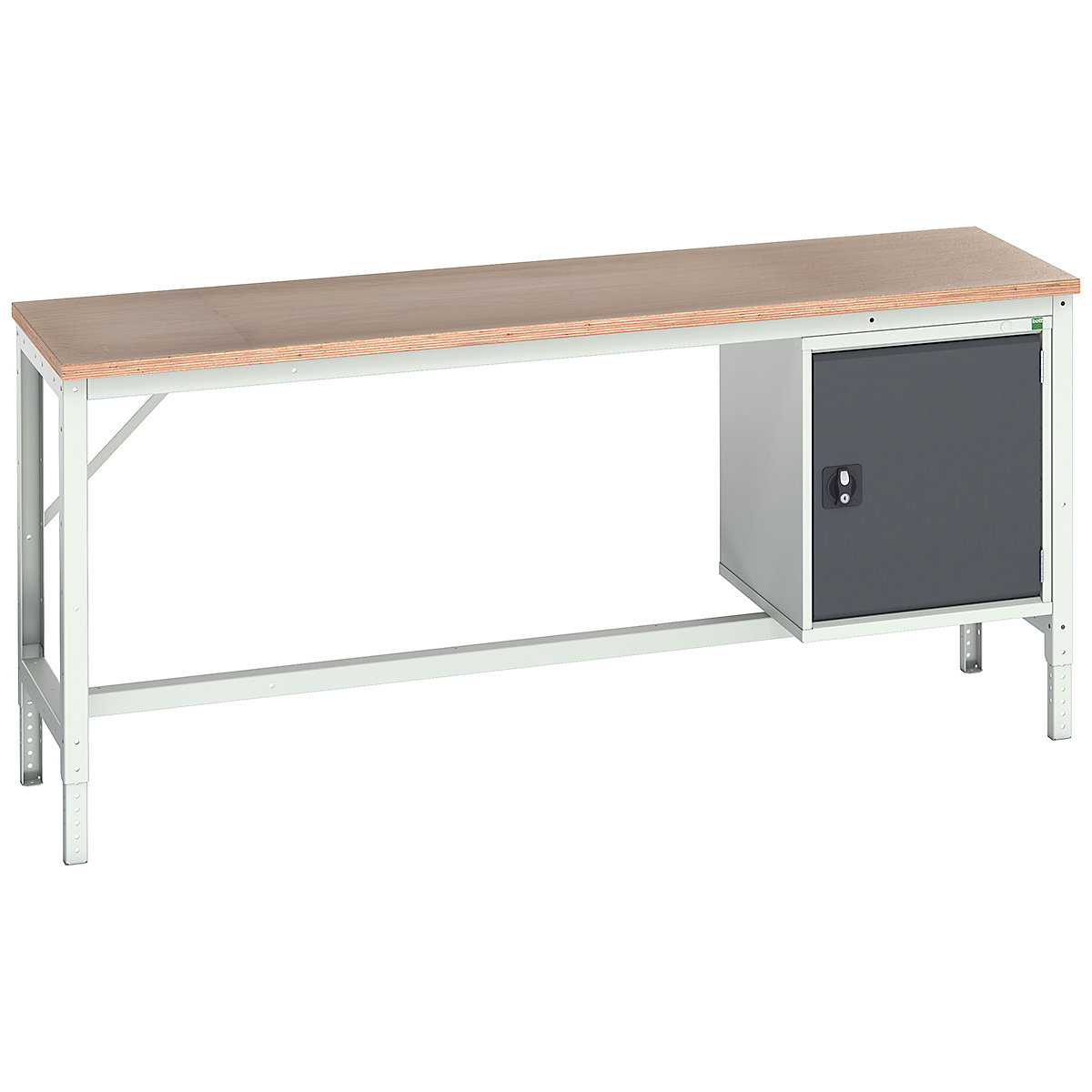 Bott Verso Height Adjustable Framework Storage Benches | Quickship, Bott Verso Height Adjustable Framework Storage Benches | Quickship, Bott Verso Quickship Height Adjustable Framework Storage Bench | 780-930h x 2000w x 600d mm | 1 Door Cupboard | MPX Worktop | 600kg UDL-5