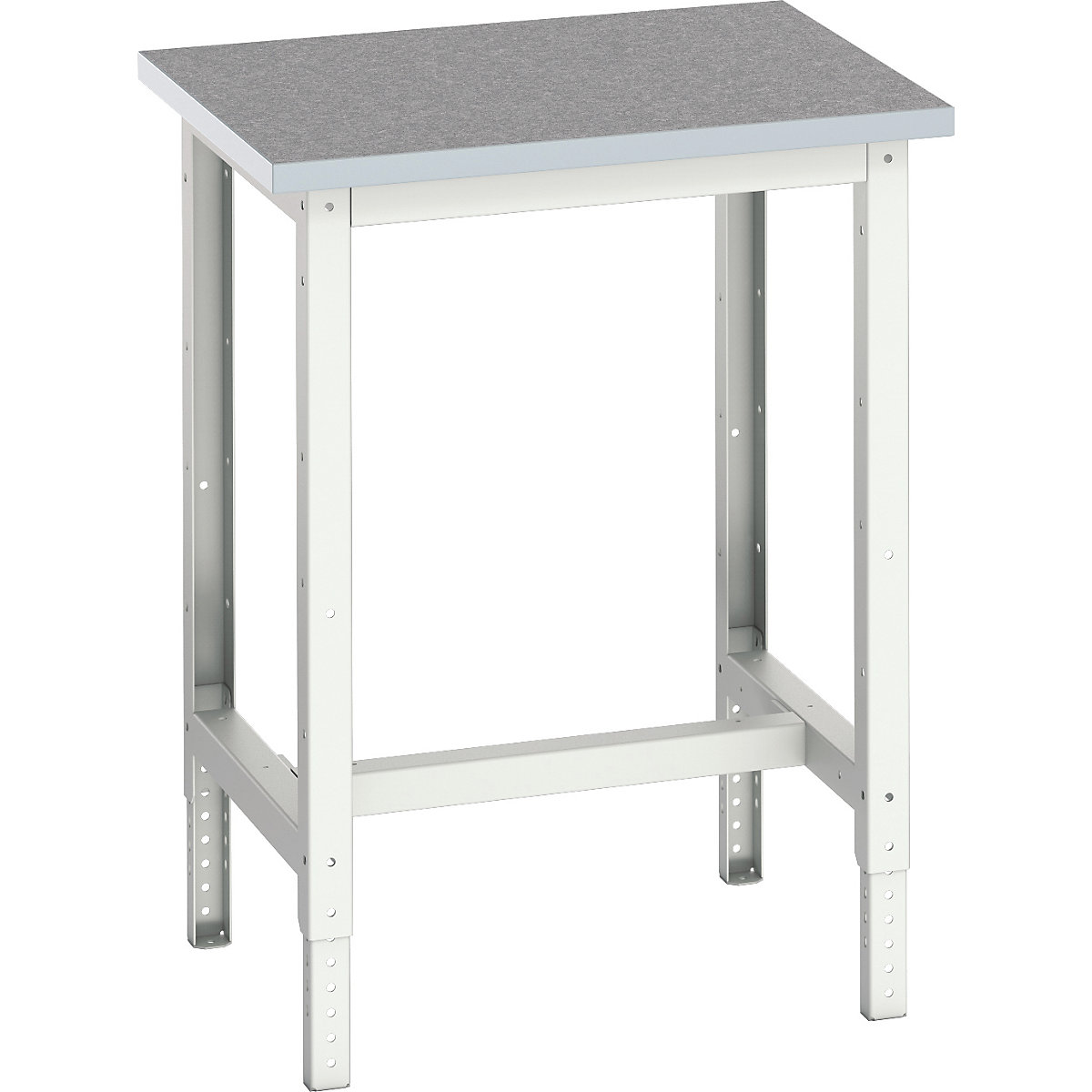 Bott Verso Height Adjustable Workstands, Bott Verso Height Adjustable Workstands, Bott Verso Height Adjustable Workstand | No Storage | 780 - 930h x 700w x 600d mm | Light Grey | Lino Worktop | 400kg UDL-2