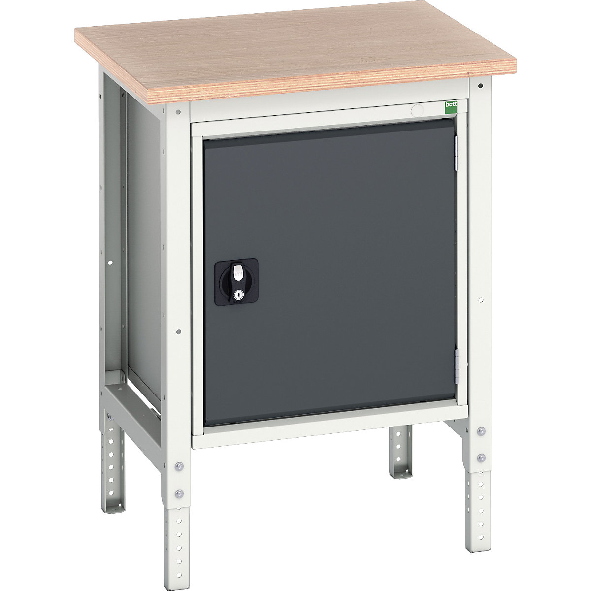 Bott Verso Height Adjustable Workstands, Bott Verso Height Adjustable Workstands, Bott Verso Height Adjustable Workstand | Cupboard | 780 - 930h x 700w x 600d mm | Anthracite Grey | MPX Worktop | 600kg UDL-6