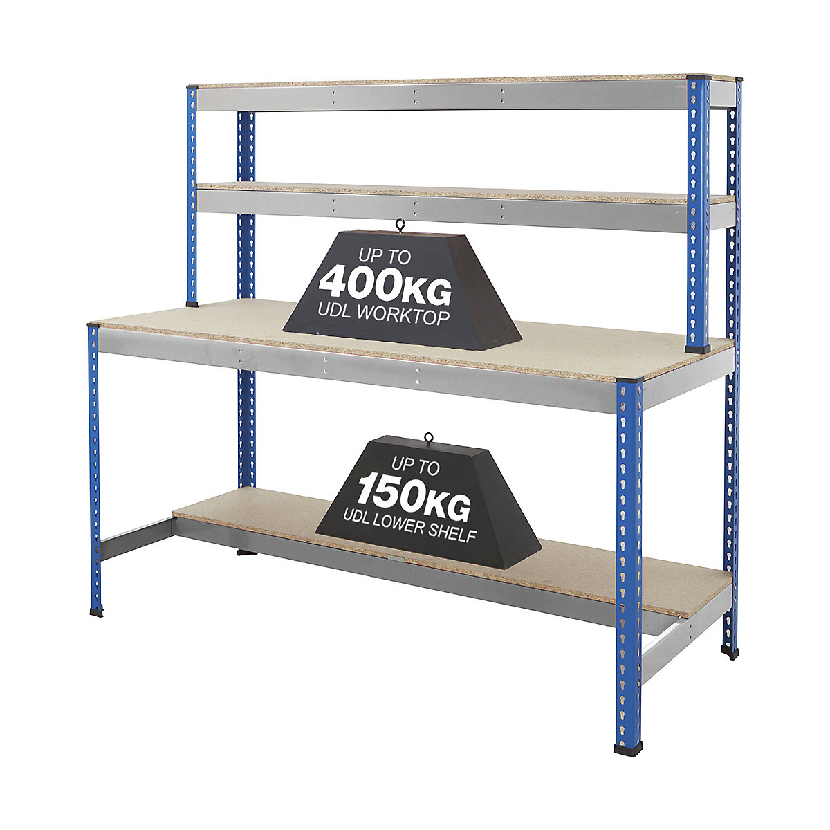 BiG400 Blue & Silver Workstations