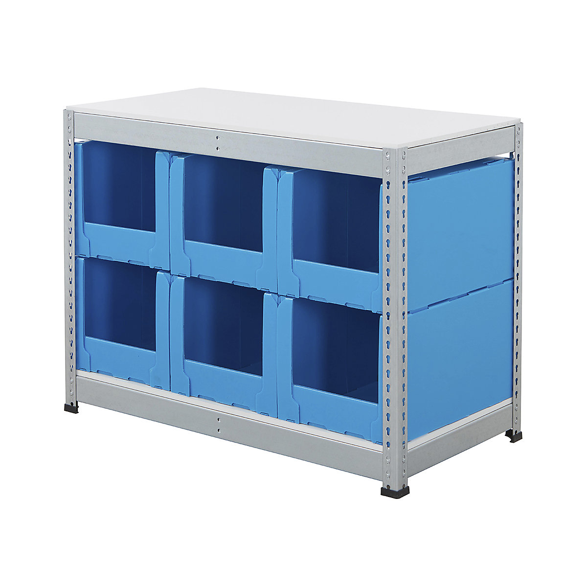 BiG400 Workbench With Correx Pick Bins | Galvanised