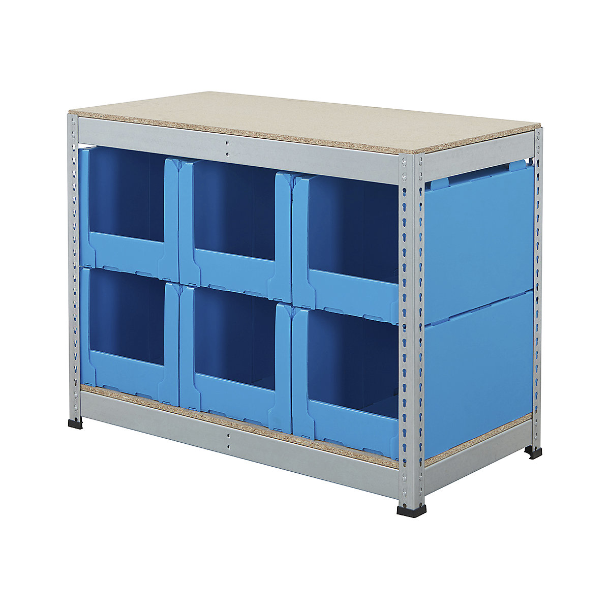 BiG400 Workbench With Correx Pick Bins | Galvanised